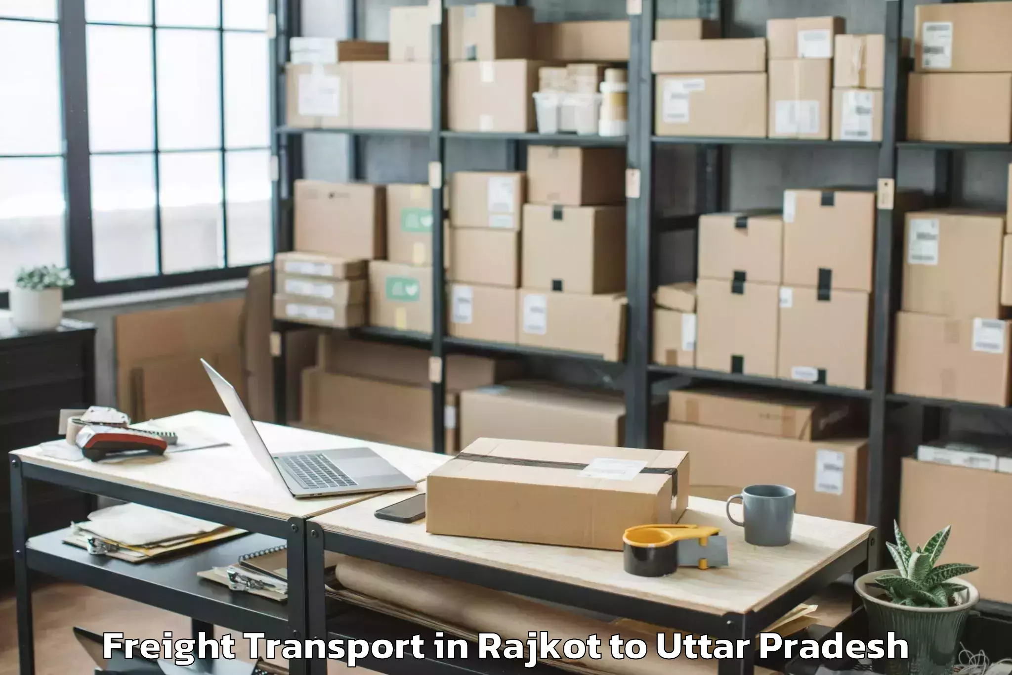 Get Rajkot to Tundla Freight Transport